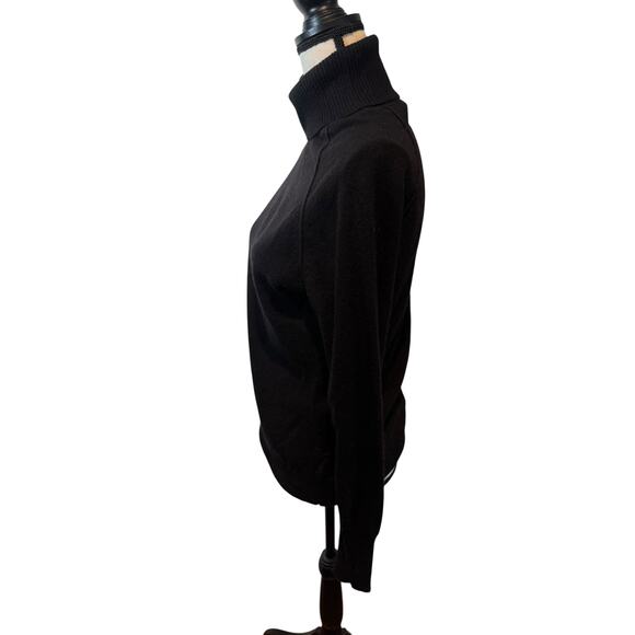 Marisa Christina Black Turtleneck 100%‎ Cashmere Sweater Medium Classic Minimal - Picture 2 of 7
